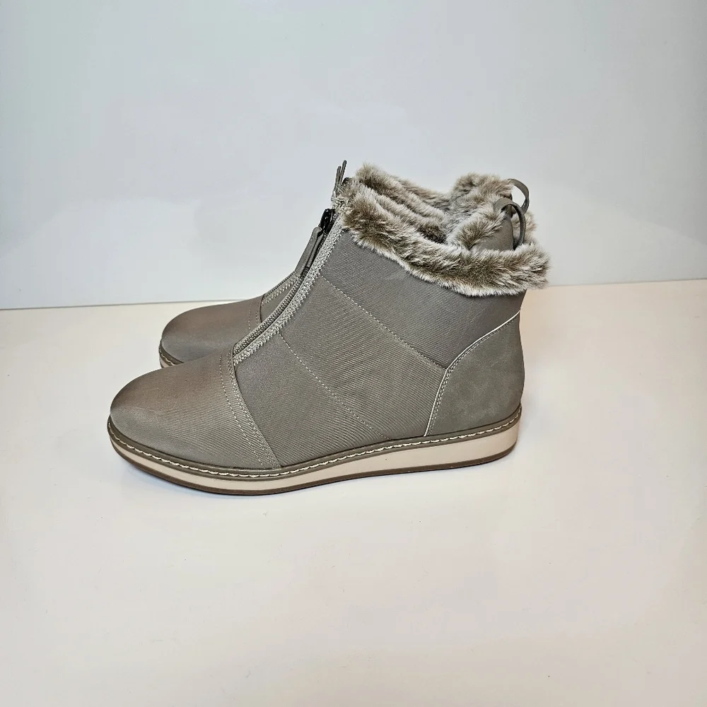 White Mountain Womens Tamarin Puffer Fur-Lined Ankle Boots Size 9.5 New
